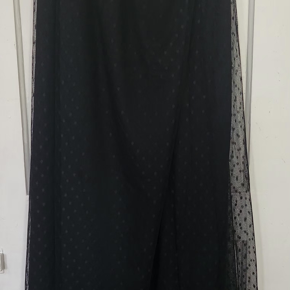 Black Maxi A-Line Fairy Skirt Medium